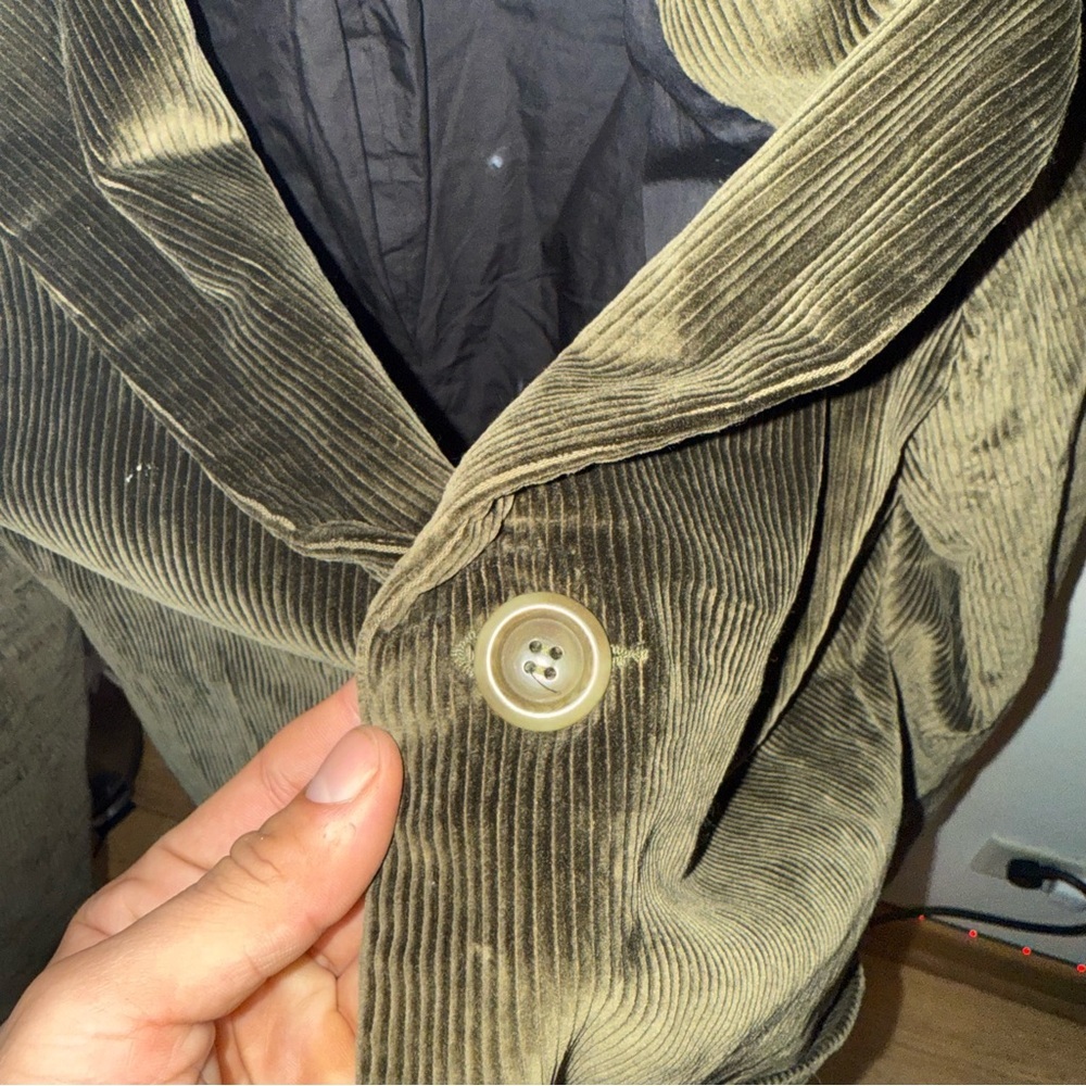 Men's Olive Corduroy Blazer - Picture 5 of 8